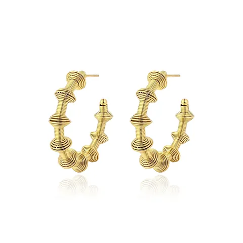 Ins Titanium Steel Hoop Earrings Retro French Court Style Earrings 2023 - Stainless Steel jewelry made by BlueOne Jewelry
