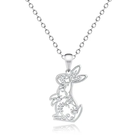 Japan and South Korea Simple Personality Rabbit Animal Pendant Collarbone Chain - Plated Brass jewelry made by BlueOne Jewelry