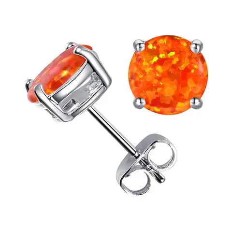 Opal Japan and South Korea Version of the Simple Temperament Personality Wild Stud Earrings - Plated Brass jewelry made by BlueOne Jewelry