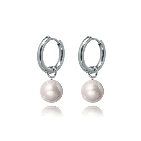 Korean Version of the Simple Beads Synthetic Pearl Earrings Summer Temperament - Stainless Steel jewelry made by BlueOne Jewelry