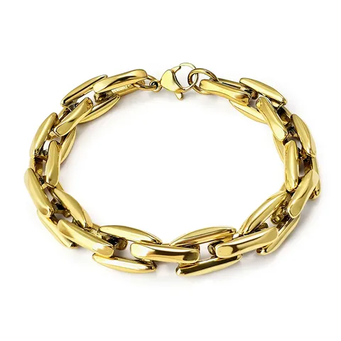 Light Luxury Handmade Chain Hip-hop Men and Women Chain Bracelet Titanium - Stainless Steel jewelry made by BlueOne Jewelry