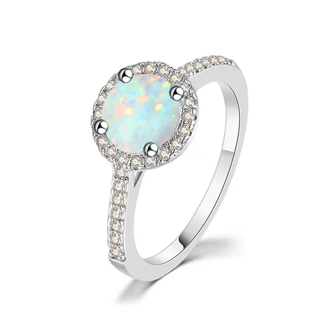 Egg-shaped Zircon Ring s925 Silver Light Luxury Simple Finger Ring Female - Plated Brass jewelry made by BlueOne Jewelry