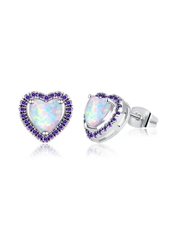 Style Simple Personalized White Auburn Heart-shaped Earrings Fashion Niche Finger Ring - Plated Brass jewelry made by BlueOne Jewelry