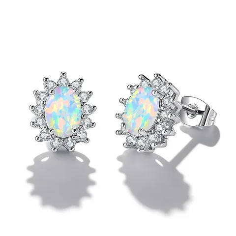 Opals Earrings Charm Ear Jewelry Fashion - Plated Brass jewelry made by BlueOne Jewelry