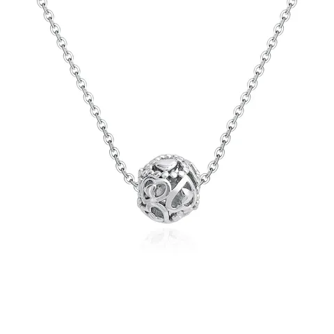 Orb Necklace Women Light Luxury Niche Design Hundreds Lockbone Chain Simple - Style 4459 - Plated Brass jewelry made by BlueOne Jewelry