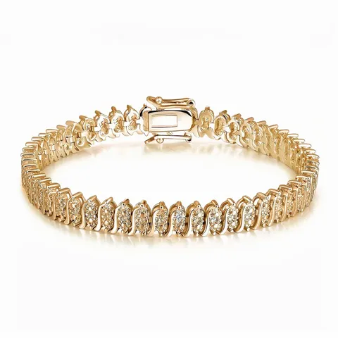 Set Zirconia Bracelet Women Light Luxury Retro Niche Design Senior Models - Plated Brass jewelry made by BlueOne Jewelry