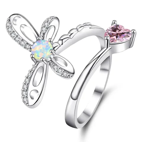 Skeleton Butterfly Opening Ring Elegant Temperament Female Finger Ring Princess Wind - Plated Brass jewelry made by BlueOne Jewelry