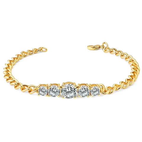 Cubic Zirconia Bracelet Women Niche Design Sense - Plated Brass jewelry made by BlueOne Jewelry