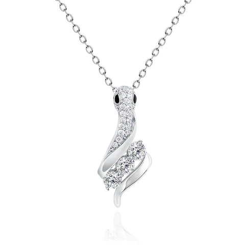 Small Snake Pendant Women’s Love Heart Seiko Ins Necklace Niche Premium - Plated Brass jewelry made by BlueOne Jewelry