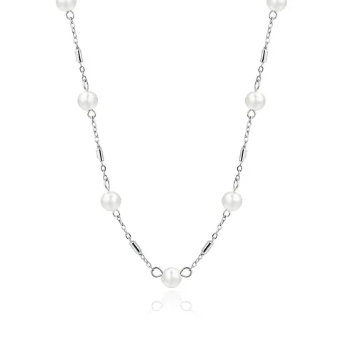 Star Pearl Chain Imitation Pearl Necklace Simple Light Luxury Collarbone Chain - Plated Brass jewelry made by BlueOne Jewelry