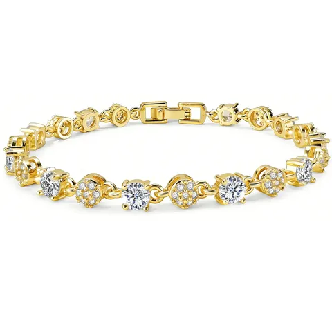 Tennis Bracelet with Zirconia Jewelry Affordable Luxury Design Direct - Plated Brass jewelry made by BlueOne Jewelry
