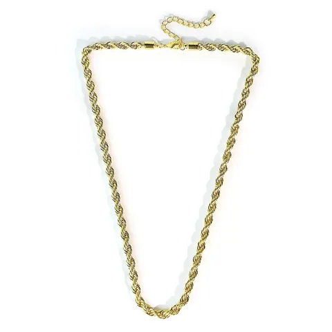 Wenjian Europe and the United States Wind Light Luxury Metal Thick Necklace - Plated Brass jewelry made by BlueOne Jewelry