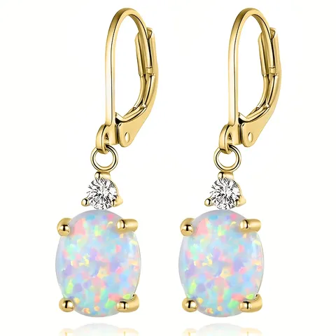Set Four Claws Oval Earrings European and American Ladies Fashion Jewelry - Plated Brass jewelry made by BlueOne Jewelry
