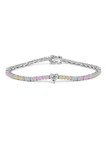 Cubic Zirconia Women Bracelet Full Color Zirconia Wedding Design Women Jewelry - Plated Brass jewelry made by BlueOne Jewelry