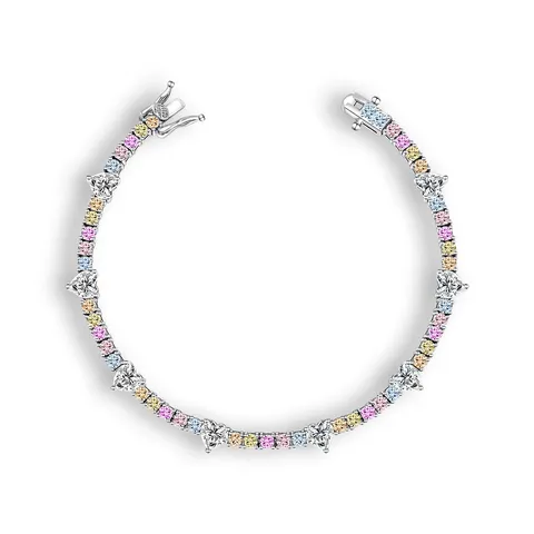 Plated Brass Women Bracelet Full Color Zirconia Wedding Design Women Jewelry - Plated Brass jewelry made by BlueOne Jewelry