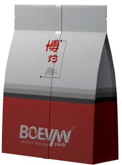 Quad-Side Box Bag pouch produced on the BVL-540 Automatic Vertical Packing Machine for Rice & Grains