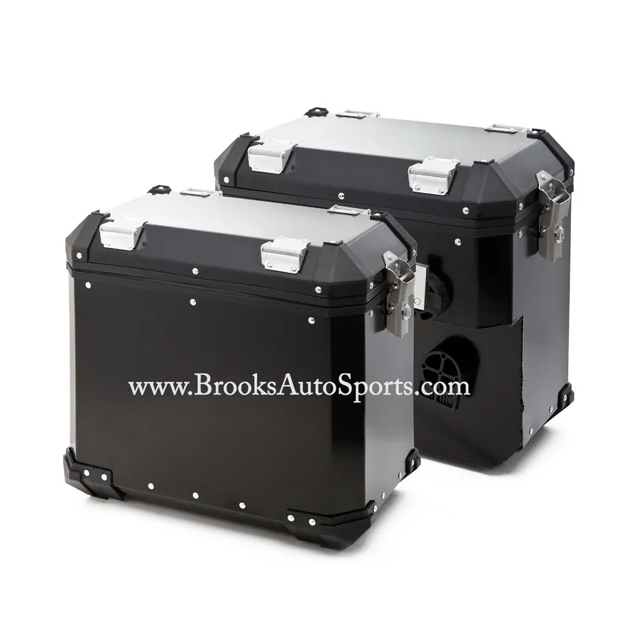Panniers Black (Left + Right Bags) for R1200GS R1250GS 2013-2025 (WC) LOCKS + MOUNTS