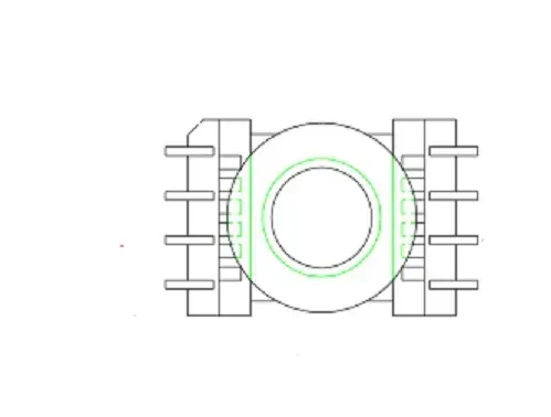 ER11.5 Bobbin, Vertical, 4+4 Pins, L Lead