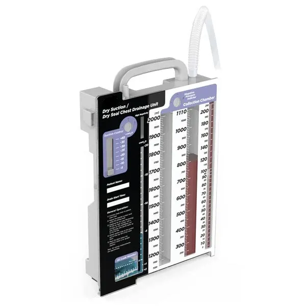 Thoraxdrainage-Set mit Trockenventil, 2000ml, Dreikammer