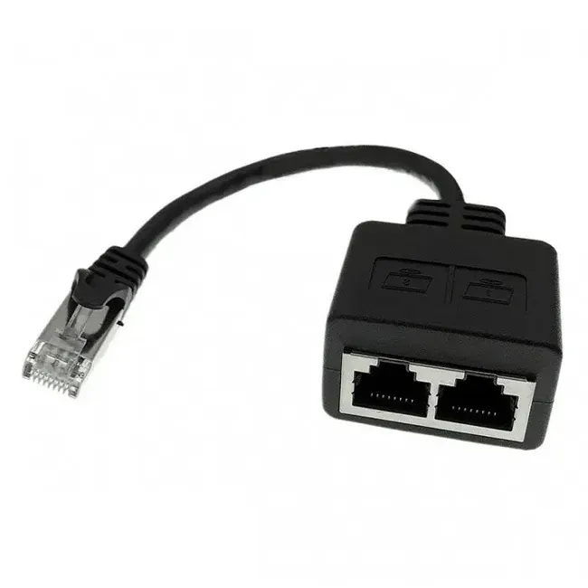 RJ45 1 Netzwerk-Splitter-Kabelbaum, Stecker auf 2 Buchsen