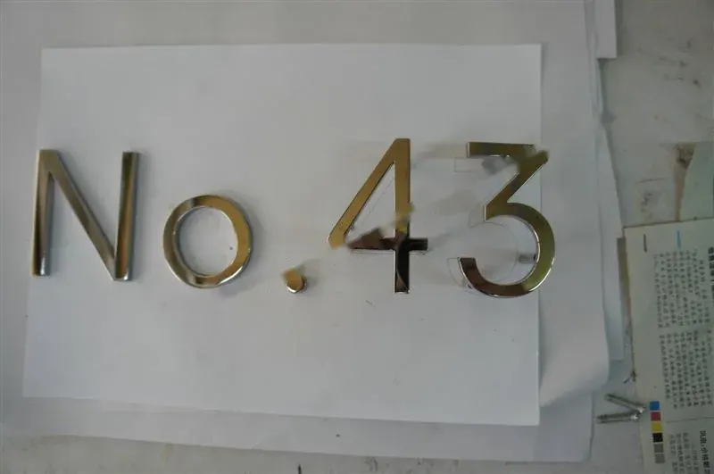 Mirror Polished Stainless Steel Relief Letter #210