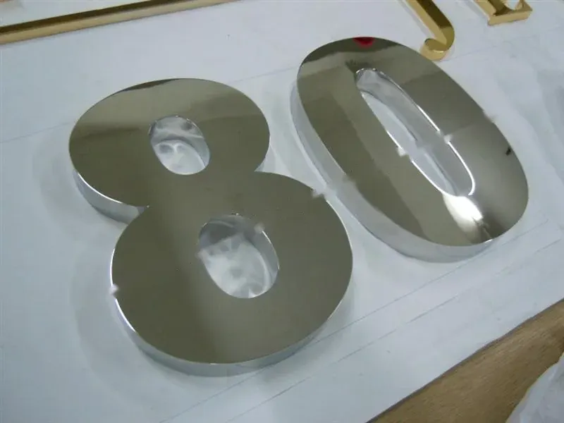 Mirror Polished Stainless Steel Flat-Cut Letter #229