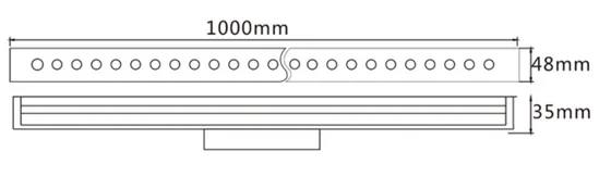 18W 24W LED Wall Washer 3000K dimension drawing, connection diagram or application photo