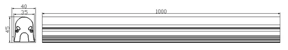 LED Linear Light DMX512 RGB No Gap Connection dimension drawing, connection diagram or application photo