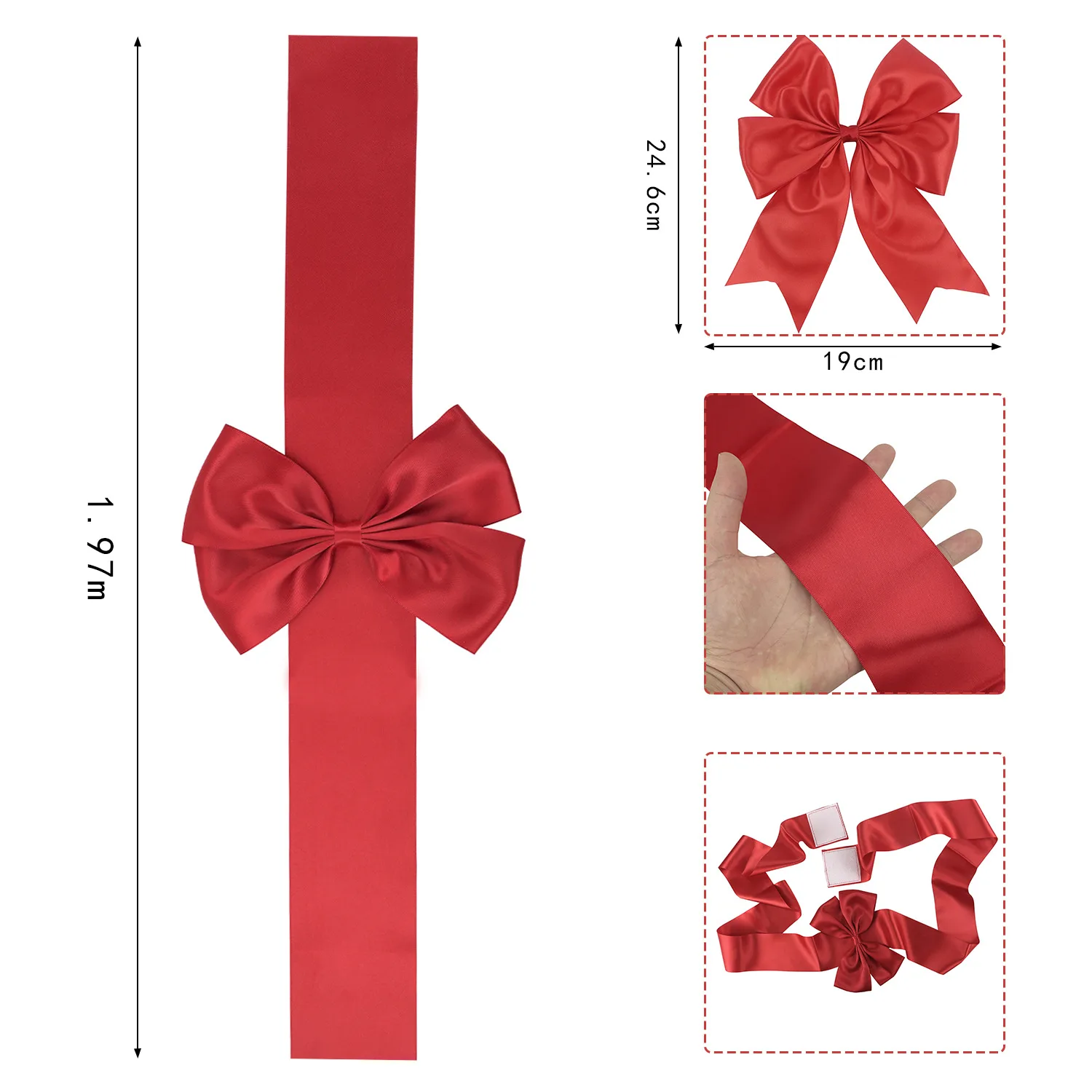 Outlet Bow Ribbons Gift Boxes Decorative for Christmas Custom supplied by BY Boyuan