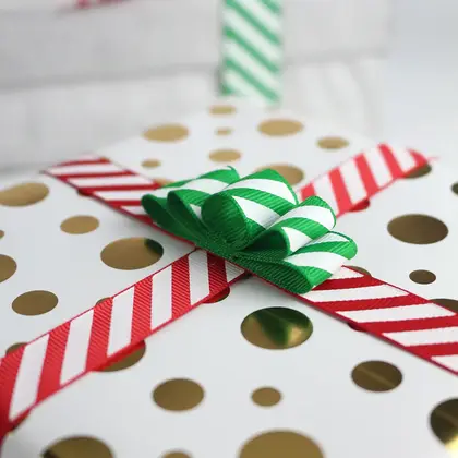 2020 Christmas Ribbon Simple Printing Production Logo Festive Decoration detail view 2