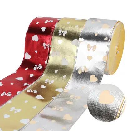6.3cm Wire Edge Ribbon Easter Egg Heat Transfer Series detail view 3
