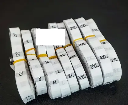 Clothing Accessories Code Mark Number Size Cloth Fabric Collar detail view 2