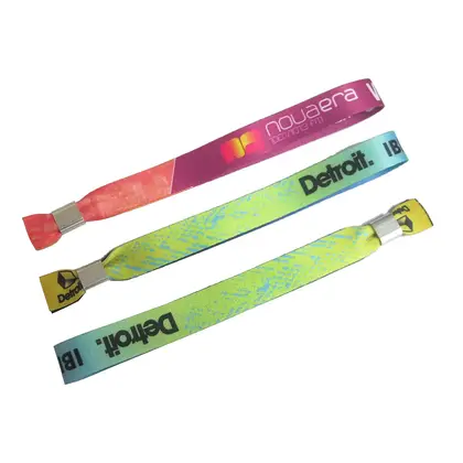 Disposable Heat Transfer Wrist Band Woven Mark Bracelet Polyester detail view 2
