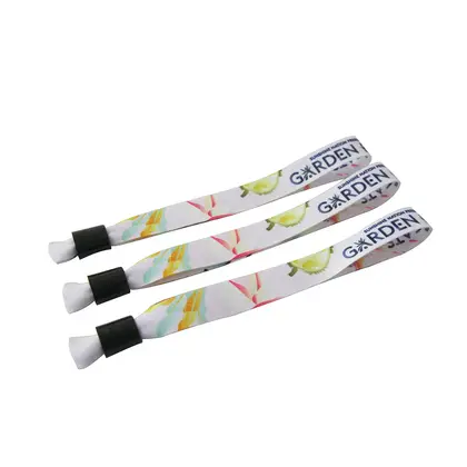 Disposable Heat Transfer Wrist Band Woven Mark Bracelet Polyester detail view 3