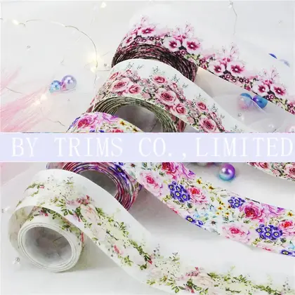 Ribbon with Heat Transfer Printing Gift Packing Handmade Bow detail view 2