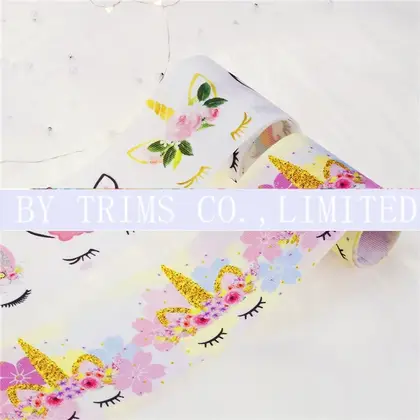 Ribbon with Heat Transfer Printing Gift Packing Handmade Bow detail view 3