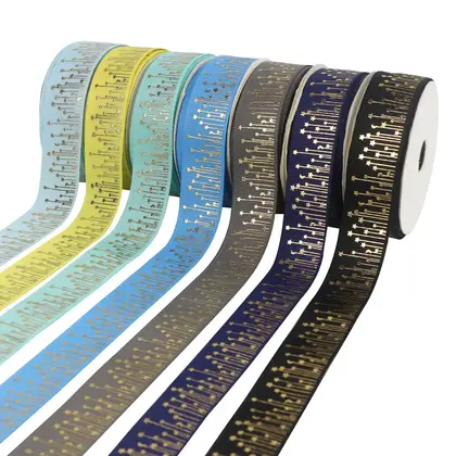 Bronzing Ribbed Ribbon 22mm Bow Luggage Clothing Accessories Hair detail view 2