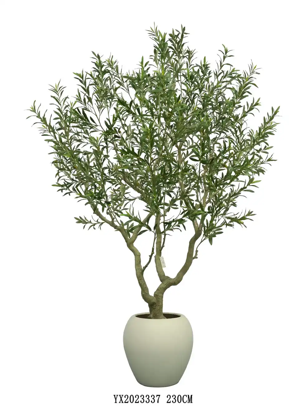 3150 ورقة زيتون دينار مع وعاء أسود YX2023337 شجرة صناعية من صناعة MG TREE