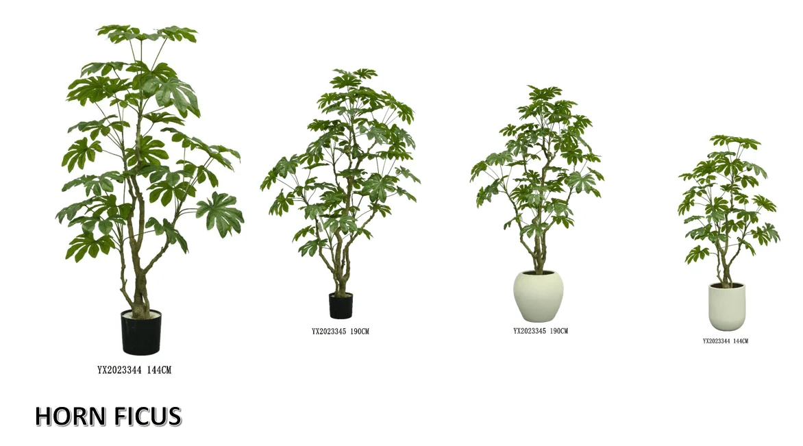Horn Ficus artificial tree size range