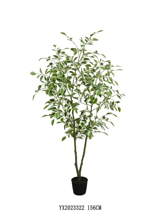 Árbol artificial Ficus Borde Blanco 156 cm