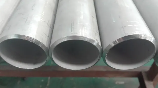 Duplex stainless steel tube ends showing wall thickness