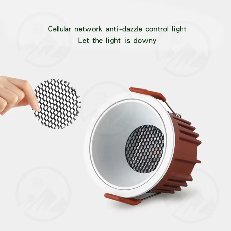 Detail shot of the CREE LED chip and FULAIDE driver inside the downlight housing