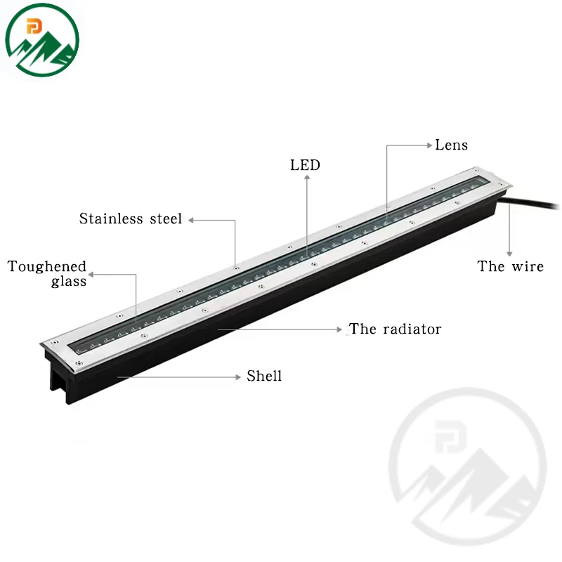 Side view of the FD-LU040S12 showing the L1000 x W90 x H75 mm dimensions