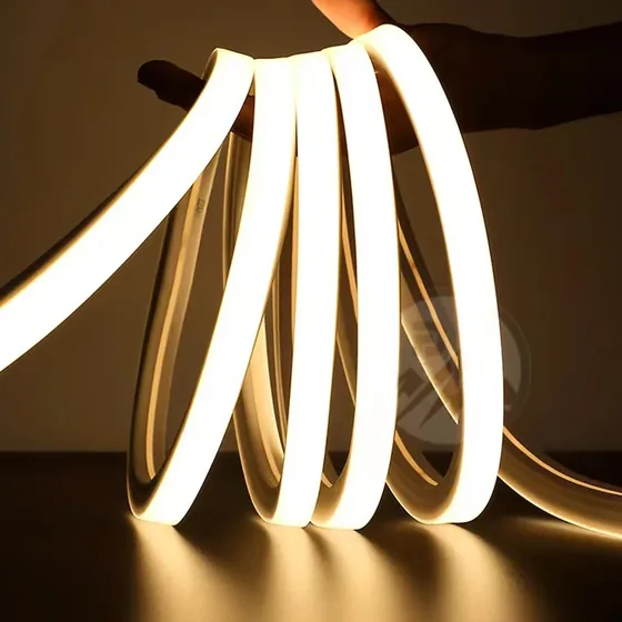 شريط ضوء نيون LED مرن بجسم من السيليكون وشكل جانبي 16 مم × 16 مم