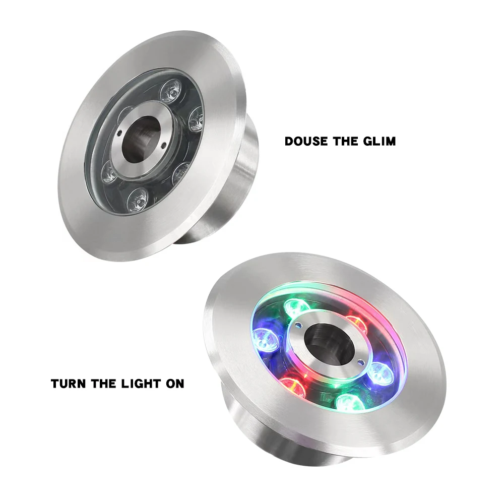 Installation of the underwater LED light in a pool or water feature with wiring