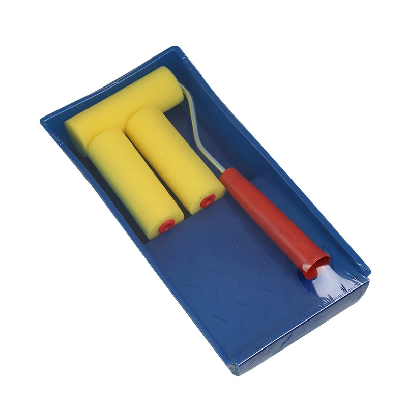 4 inch yellow foam paint roller refill showing cylindrical foam sponge body