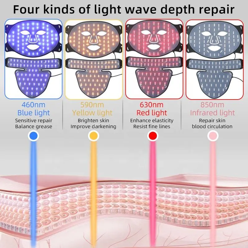Close-up of the high-density LED matrix on the mask's front panel