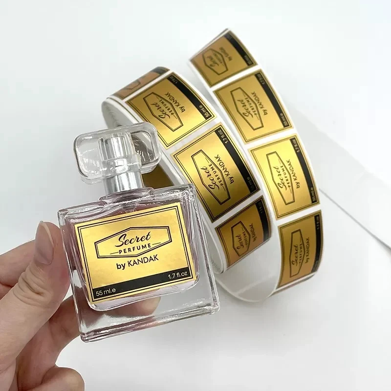 Custom 3D Gold Foil Waterproof Wine Bottle Labels 2 detail view