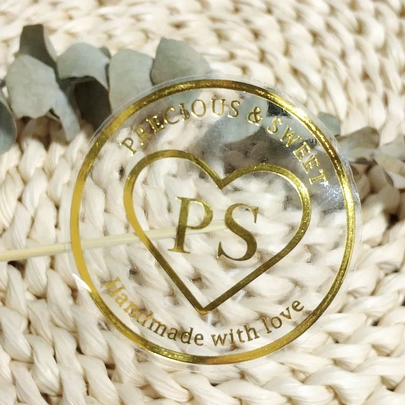 Custom Clear Transparent Round Vinyl Logo Sticker Rolls 7