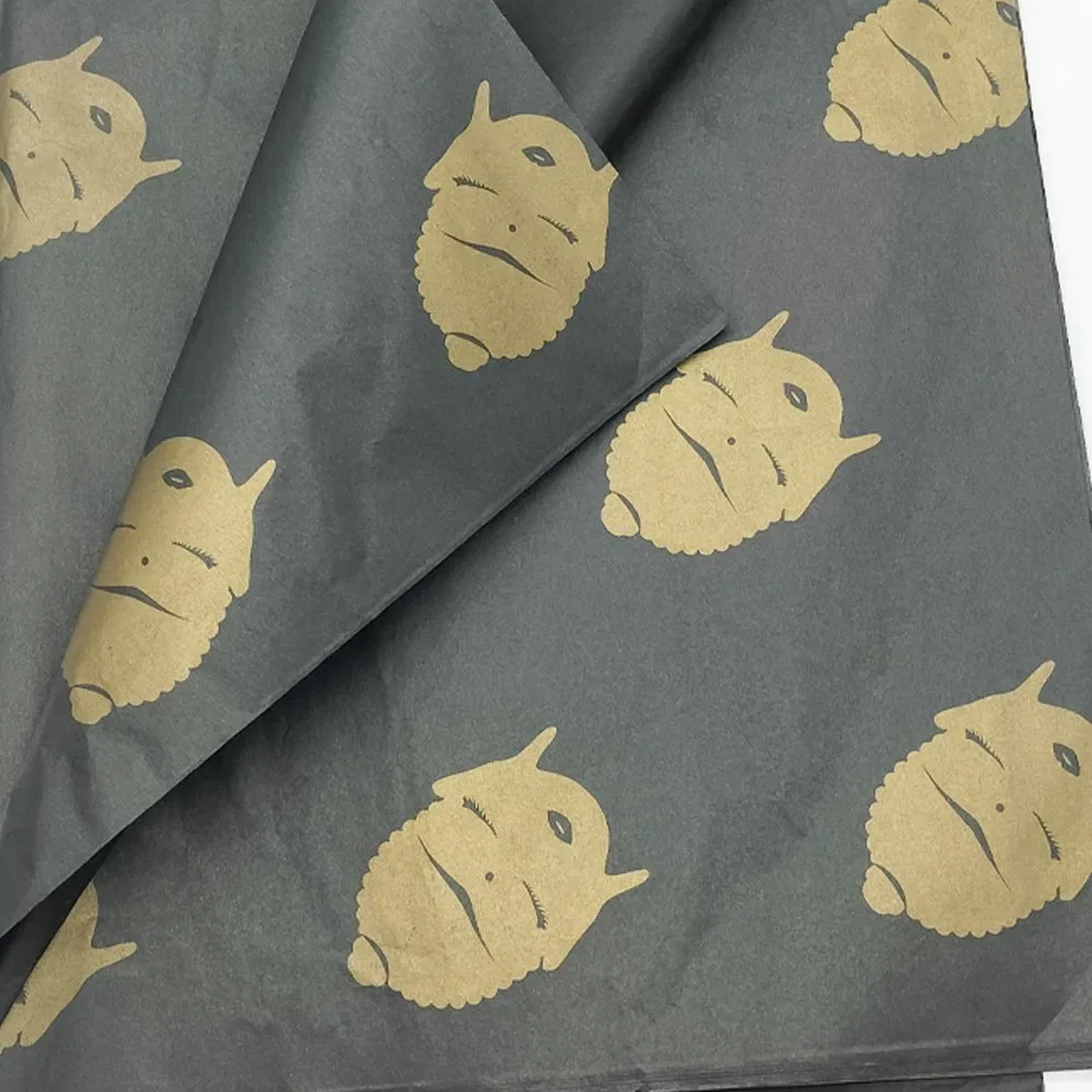 Custom Gold Logo Printed Tissue Paper for Gift Wrapping 3 detail view